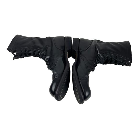 HH Brand Double H 975 Military Combat Jump Boots Cap Toe Upper Leather USA 9 1/2 - Picture 8 of 12